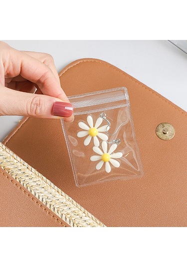 Yunboo Medyum Boy 20 Adet Gümüş Ve Altın Takı Saklama Çantaları - Anti-oksidan, Taşınabilir, Kapalı Kutu Seti Beyaz