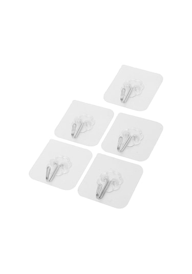 Suntek Banyo Ev Geliştirme Kapısı Kendinden Yapışkanlı Kanca 5 Adet Çok Renkli