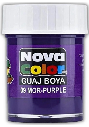 Mor Guaj Boya 25 ml 1 Adet Nova Color Su Bazlı 25 ml Guaj Boya Mo Mor