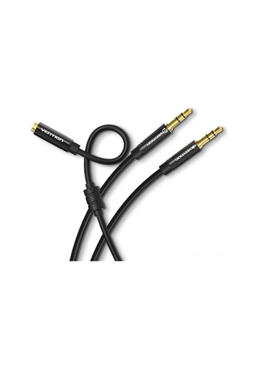 Yaozixa Ventıon 3.5mm Mikrofon Ve Kulaklık Çevirici Kablosu - Bilgisayar/mobil Ses Bölücü - 0.3m Siyah Alüminyum Dayanıklı