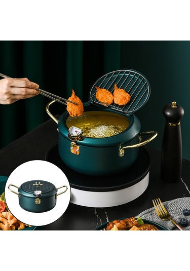 Suntek Magideal Derin Kızartma Tenceresi Japon Tempura Fritöz Tava 20cm-yeşil