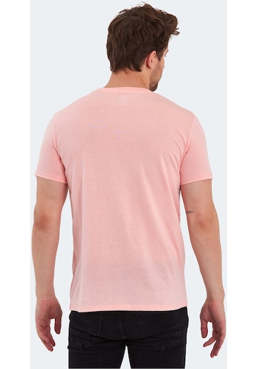 Slazenger SECTOR I Erkek Baskılı Somon Tişört