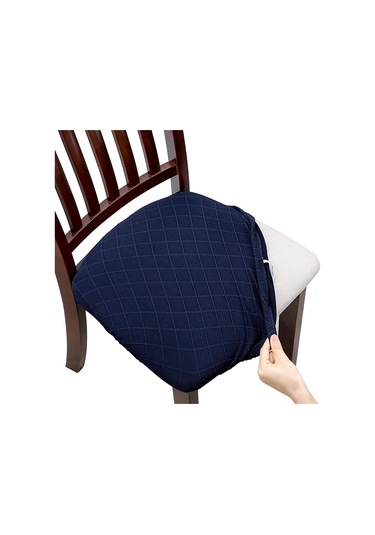 Yaozixa Ev Ve Restoran İçin Çok Amaçlı Mavi Rombus Desenli Sandalye Kılıfı - 36-48x36-48 Cm, Dayanıklı Jacquard Dokuma Pembe