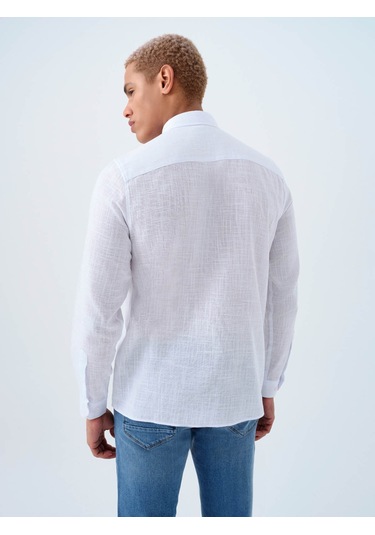 Loft Regular Fit Beyaz Erkek Gömlek Lf2038874 Beyaz