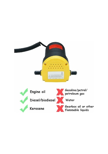 Mufunye Yağ Emme Pompası Emme Pompası Dizel Pompa 12v 60w Motor Yakıt Pompası Yağ Değişimi Elektrikli Yakıt Pompası Araba Yağ Değiştirme Araçları İçin Arabalar