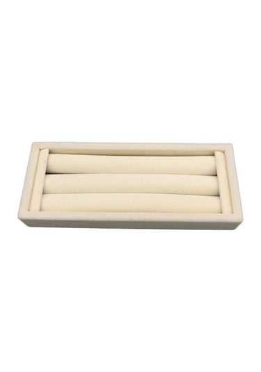 Yerli Üretim Ufak Boy Süet Kumaş Krem Renk 18 / 7 Cm Rulo Çekmec Krem