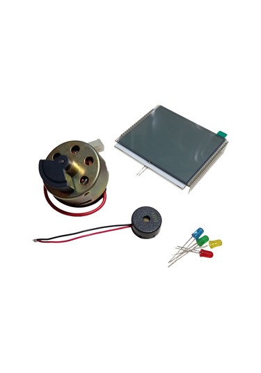 Elektrik Üreten Dinamo Motor Parmak İle Çevrilebilen Led, Panel Ve Buzzer Çalıştıran Hobi Deney Seti