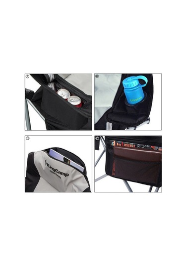 King Camp Deluxe Sandalye Siyah/Gri Çok Renkli