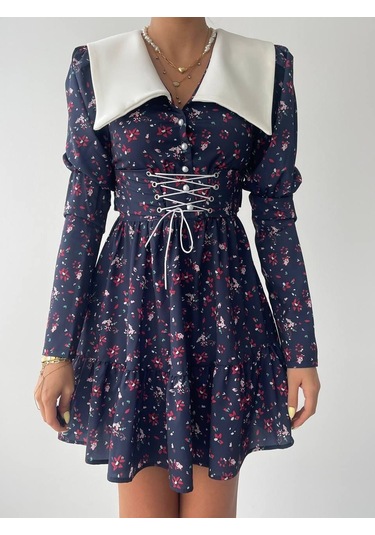 Dreamy İp Detaylı Mini Elbise S