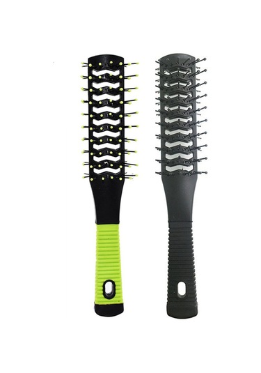 Plastik Kaburga Tarağı Çift Taraflı Tarak İç Toka Şekli Pürüzsüz Saç Tarağı İçi Boş On Sıralı Tarak Erkek Yağı Kafa Arka Saç Tarağı