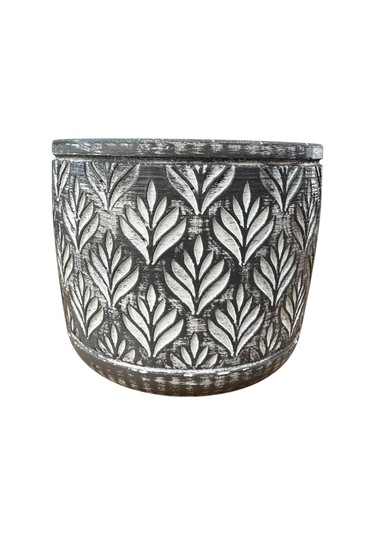 Bitki Tasarımı Ev Dekorasyon Antrasit Lotus Beton Saksı Çiçeklik Saksılık