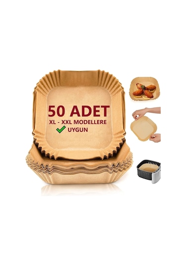 Büyük Boy Fritöz Pişirme Kağıdı 50 Adet Ahşap