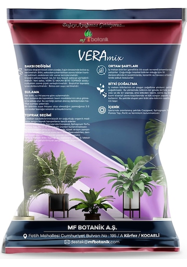 Mf Botanik Vera Özel Karışım İç Mekan Bitki Çiçek Toprağı 10 L
