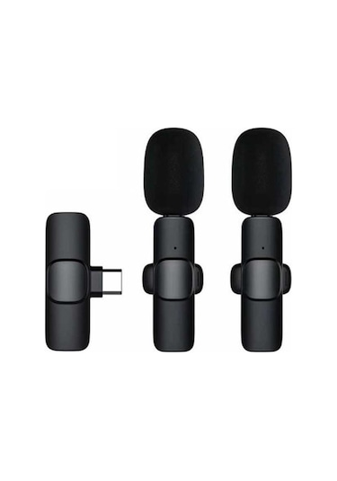 Didadodo Kablosuz 2'li Lavalier Mikrofon Seti - 2.4g Gürültü Azaltma, Type-c Bağlantı, Video Çekim & Canlı Yayın İçin - Küçük Boyutlu Mikrofonlar
