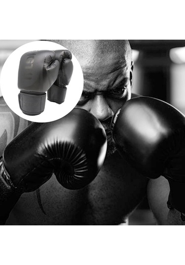 Suntek Boks Uygulama Eldivenleri Erkek Kadın 14-ons Siyah