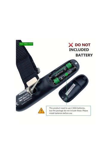 Xuweiwei Paslanmaz Çelik Yüzey Seyahat Bagaj Tartısı Taşınabilir Dijital Asma Çanta Tartı 50kg Kapasite Pil Hariç -