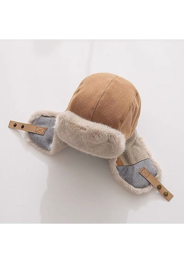 Sonbahar Kış İçin Açık Hava Rüzgar Geçirmez Kulak Koruyucu Kadife Şapka Haki