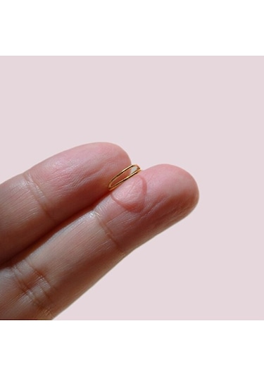 Gümüş Çift Görünümlü Halka Hızma Gold Gümüş