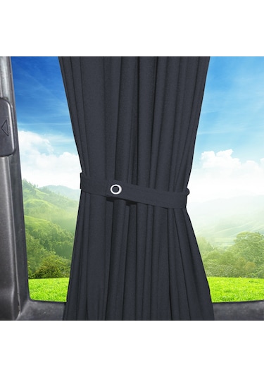 Pandami Citroen Berlingo 2.nesil 2008-2018 Uyumlu Füme Raylı Oto Perde Takımı