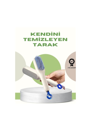 Anti-statik Saç Tarağı Kolay Temizlenebilir, Silikon Masaj Uçlu, Kompakt Boyut