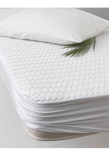 Kapitone Sıvı Geçirmez Tek Fitted Alez 180x200 Cm Beyaz