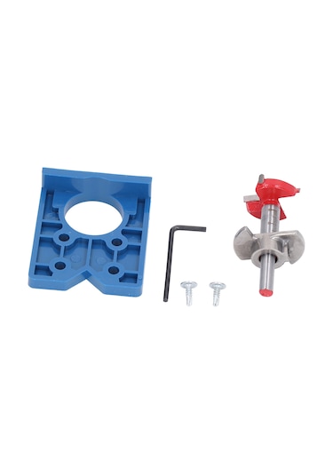 Tenfowee 35mm Pervaz Delme Rehberi Seti - Ahşap, Kapı, Pencere Ve Mobilya İçin Hassas Delme Aracı Sementli Karbür + Abs Malzeme