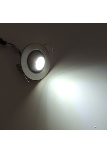 Manda Gözü Saten Krom Sıva Altı Spot Cob Led Armatür 3W Krom
