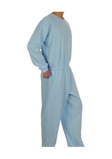 Caretex EH30E Sırt-Bacak Fermuarlı Alzheimer Erkek Hasta Tulumu M