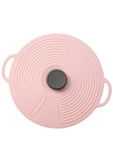 Suntek Isıya Dayanıklı Silikon Tencere Kapağı, Pembe-15.3cm Pembe 15.3cm