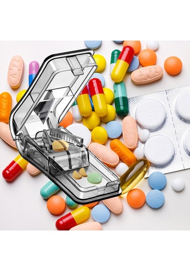 Suntek Magideal Çoklu Hap Kesici Kutusu Kutu Ayırıcı Şeffaf-siyah Siyah - Şeffaf