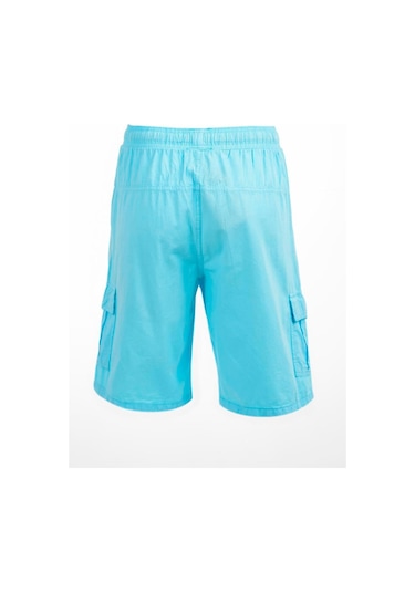 Miami Beach Mint Kargo Cepli Beli Lastikli Unisex Keten Şort %100 Pamuk 001