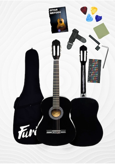 Cg-3902bk Solak Klasik Gitar 4/4 Yetişkin Boy Sap Ayarlı Full Set Siyah