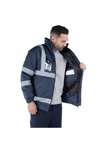 Hi-vis İş Montu Lacivert