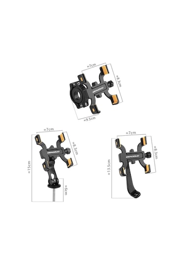 Sones Bengguo Bisiklet Alüminyum Alaşımlı Dört Pençeli Bisiklet Cep Telefonu Tutucu, Model: Gövde Stili