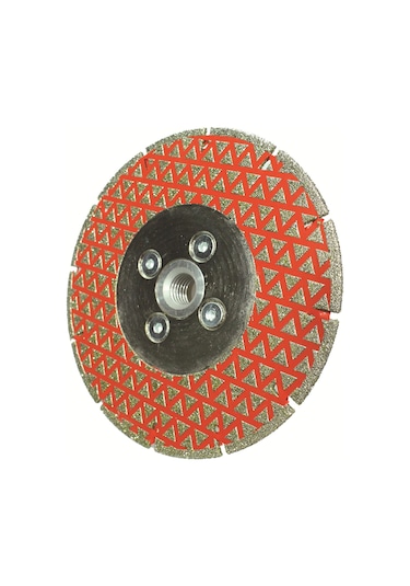 Dofolink M14 Flanlı Elektroplated Elmas Çift Yüzlü Yıldızlı Taş Kesim Diski - Mermer, Seramik Çitlere Uygun, Verimli Kesim Φ125, U Dişli