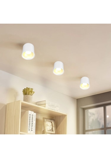 Spot Lamba Led 7W Silindir Beyaz-Gold Duvar Aydınlatma Armatür