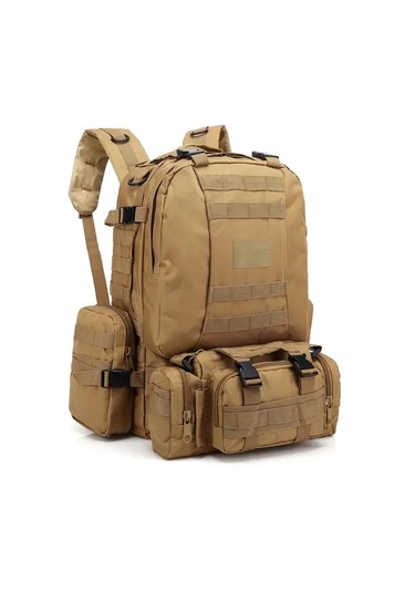 Xuweiwei Khaki Çok Fonksiyonlu Outdoor Dağcılık Sırt Çantası Büyük Kapasiteli Günlük Seyahat Kampçılık İçin İdeal Altın