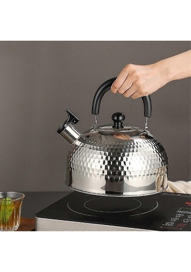 3l Düdüklü Çaydanlık Büyük Kapasiteli Vintage Su Isıtıcısı Mutfak, Gazlı Ocak Ve İndüksiyonlu Ocak İçin Uygundur Diğer