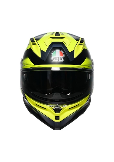 Agv K7 Mplk Glimpse Motosiklet Kaskı Mat Siyah - Neon Sarı