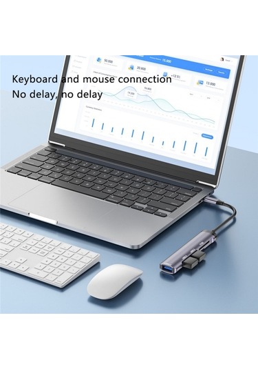 Sones T505 Dizüstü Bilgisayar Telefon Adaptörü Type-c - Usb2.0x2 + Usb3.0 + Tf / Sd Kart Yuvaları Usb Hub