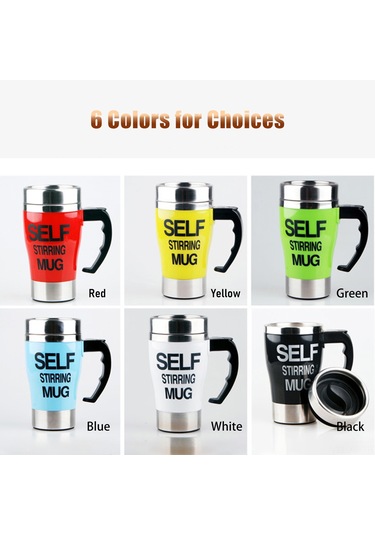 Xiyyadms 350ml Akıllı Otomatik Karıştırıcı Kupa - Çelik Paslanmaz Kahve, Protein Tozu, Milkshake Karıştırıcı, Taşınabilir Leakproof Kapaklı Sarı