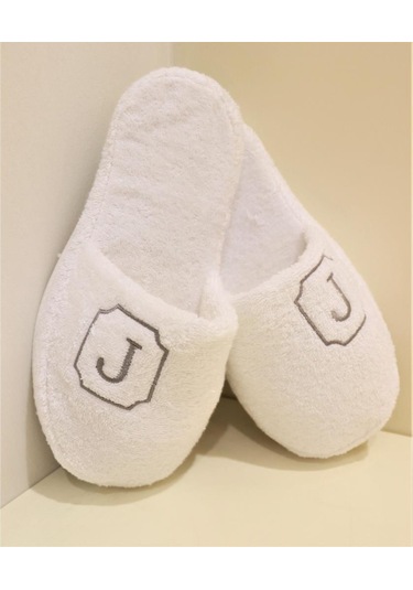 J Harf Havlu Banyo Ev Otel Lohusa Terliği Kalın Taban Terlik