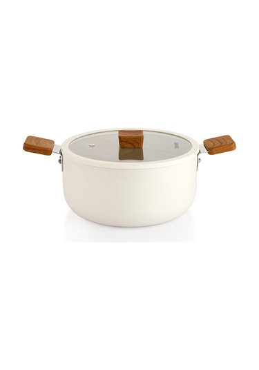 Schafer Ceramoni Seramik Derin Tencere 24 Cm-krem