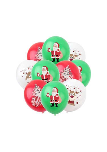 30 Adet Mutlu Noeller Noel Baba Seti Parti Dekorasyonu