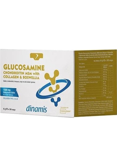 Dinamis Glucosamine Chondroitin Msm With Hyaluronic Acid 30 Saşe