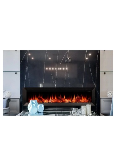 Magel 160 Elektrikli Şömine - Isıtıcısız, Metal Çerçeveli, Tek Re