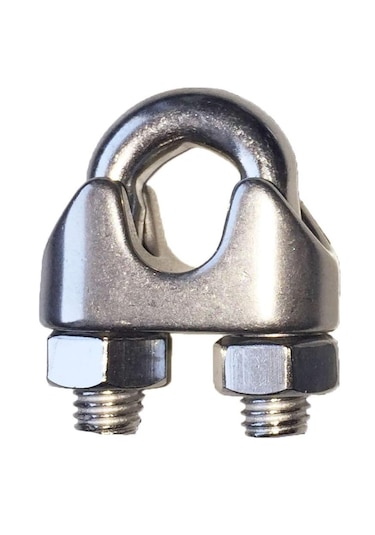 5'li Paslanmaz Krom Klemens. 4mm. Halat Sıkıcı Klemens