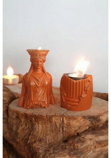 Dekoratif Karyadit Kızı Ve Ateş Çukuru Seti Hediyeli Turuncu