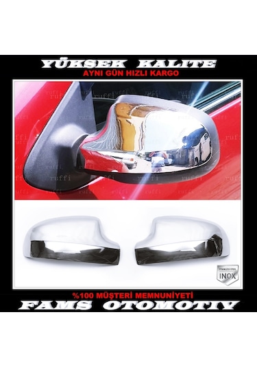 Dacia Sandero Stepway Paslanmaz Krom Ayna Kapağı 2 Prç 2012-2020