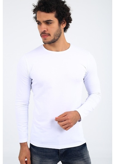 Oksit Mys Lion 4013 Slim Fit Likralı Uzunkol Basic Sweat